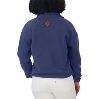 Women's WEAR by Erin Andrews  Royal Edmonton Oilers Polar Fleece Half-Zip Jacket