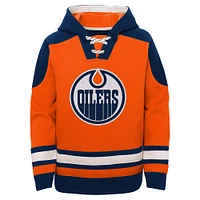 Youth Connor McDavid Orange Edmonton Oilers Ageless Must-Have V-Neck Name & Number Pullover Hoodie