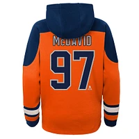 Youth Connor McDavid Orange Edmonton Oilers Ageless Must-Have V-Neck Name & Number Pullover Hoodie