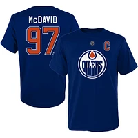 Nom et numéro du capitaine des Royal Edmonton Oilers de Connor McDavid pour jeunes - T-shirt