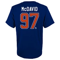 Nom et numéro du capitaine des Royal Edmonton Oilers de Connor McDavid pour jeunes - T-shirt