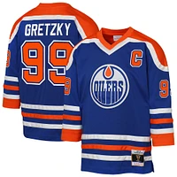 Maillot de joueur retraité la ligne bleue des Oilers d'Edmonton 1979 Mitchell & Ness Wayne Gretzky