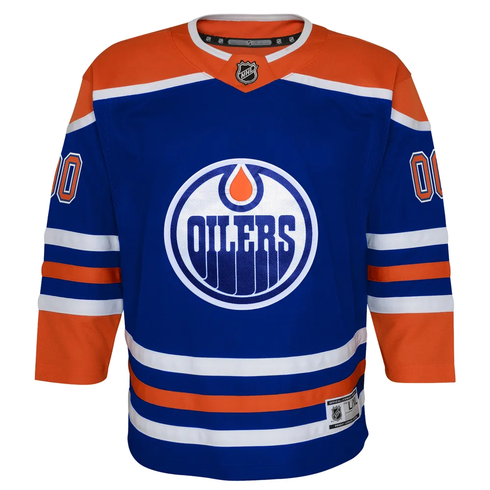 Custom Powder Blue Orange-Royal Hockey Jersey Youth Size:M