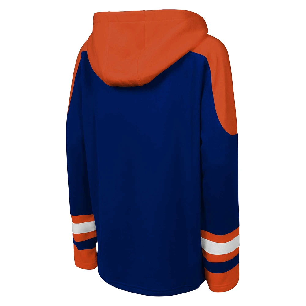 Youth Royal Edmonton Oilers Ageless Must Have Home V-Neck Pullover Hoodie