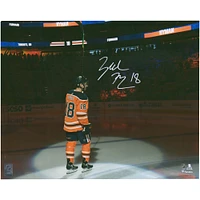Photographie autographiée de 16'' x 20'' de Zach Hyman, présentation de la soirée d'ouverture des Oilers d'Edmonton