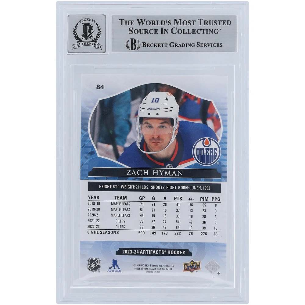 V106832 Oilers Zach Hyman Edmonton Oilers Autographié 2023-24 Upper Deck Artifacts Polychrome #84 #/65 Beckett Fanatics Witnessed Authentifié 10 Carte 18 Zach Hyman AUT UPD CARTES À ÉCHANGER 45670 AUTTRC CA01HK4496 #6