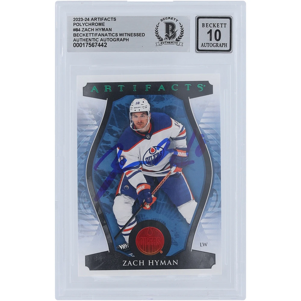 V106832 Oilers Zach Hyman Edmonton Oilers Autographié 2023-24 Upper Deck Artifacts Polychrome #84 #/65 Beckett Fanatics Witnessed Authentifié 10 Carte 18 Zach Hyman AUT UPD CARTES À ÉCHANGER 45670 AUTTRC CA01HK4496 #6