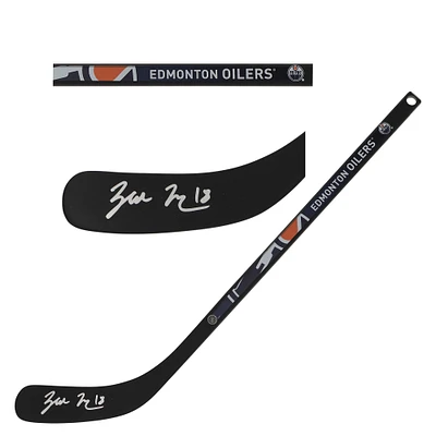 Bâton de hockey miniature en composite autographié par Zach Hyman des Oilers d'Edmonton