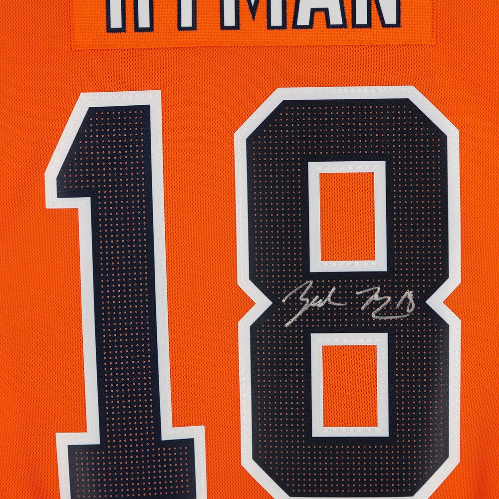 Maillot adidas authentique autographié par Zach Hyman des Oilers d'Edmonton Orange