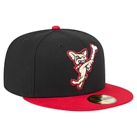 Men's New Era  Black/Red El Paso Chihuahuas Authentic Collection 59FIFTY Fitted Hat