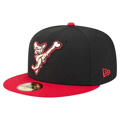 Men's New Era  Black/Red El Paso Chihuahuas Authentic Collection 59FIFTY Fitted Hat