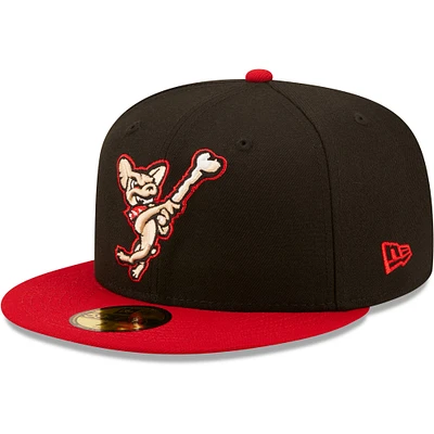 Men's New Era Black El Paso Chihuahuas Authentic Collection 59FIFTY Fitted Hat