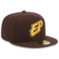 Men's New Era Brown El Paso Chihuahuas Authentic Collection Alternate Logo 59FIFTY Fitted Hat