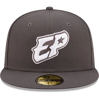 Men's New Era Charcoal El Paso Chihuahuas Authentic Collection 59FIFTY Fitted Hat