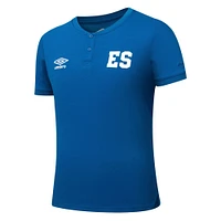Men's Umbro  Blue El Salvador National Team Crew Neck Polo