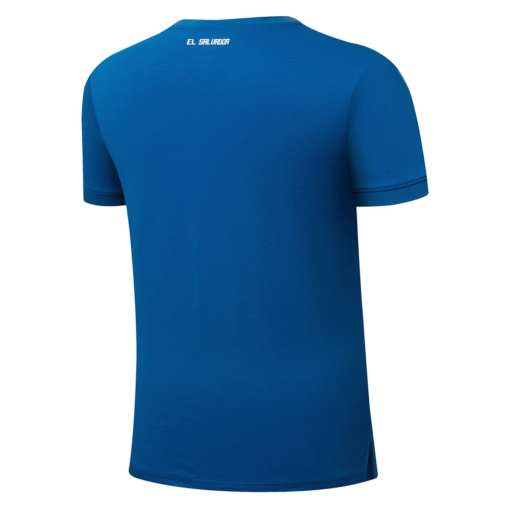 Men's Umbro  Blue El Salvador National Team Crew Neck Polo