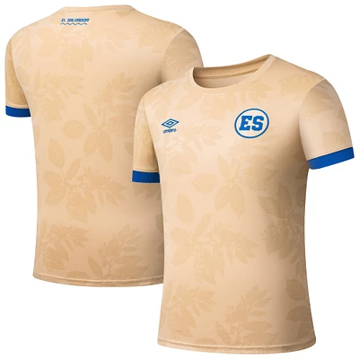 Maillot d'avant-match de l'équipe nationale Umbro Tan El Salvador 2025 pour hommes