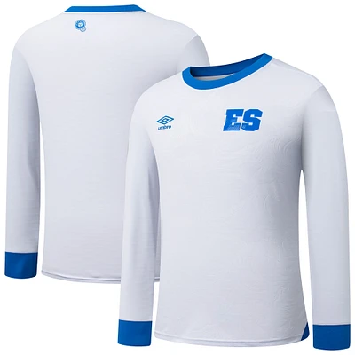 Men's Umbro  White El Salvador National Team 2025 Away Replica Long Sleeve Jersey