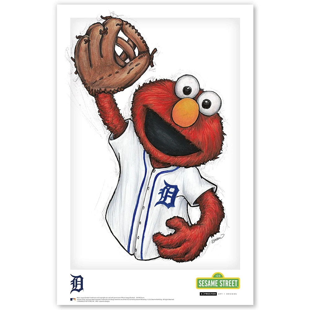 Elmo Detroit Tigers 11"x 17" Sesame Street affiche imprimée