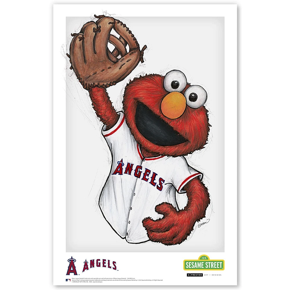 Elmo Los Angeles Angels 11"x 17" Sesame Street affiche imprimée