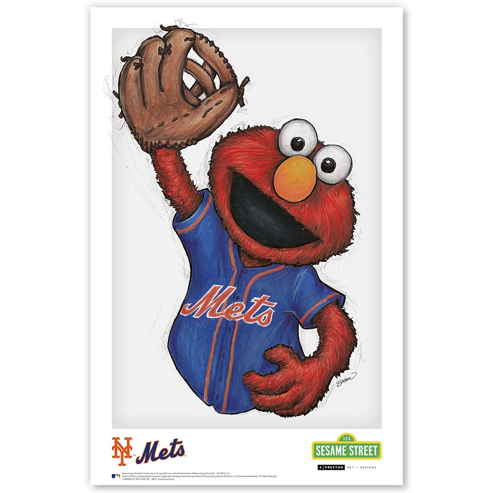 Elmo New York Mets 11"x 17" Sesame Street affiche imprimée