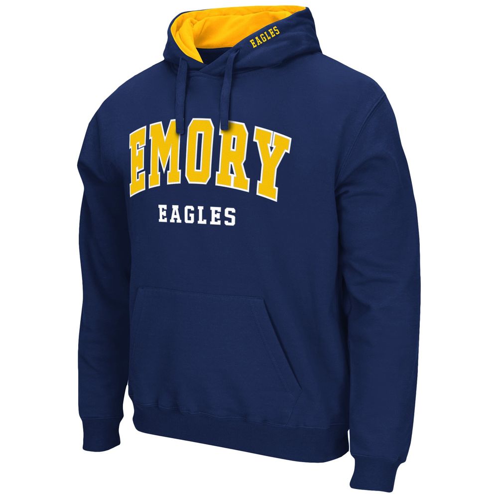 Men's Colosseum Navy Emory Eagles Isle Pullover Hoodie