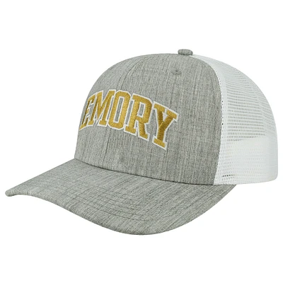 Casquette snapback Emory Eagles Arch Trucker gris chiné/blanc pour homme