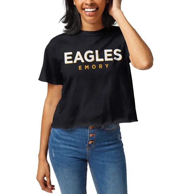 Lids Emory Eagles League Collegiate Wear Women's Clothesline Cropped T-Shirt