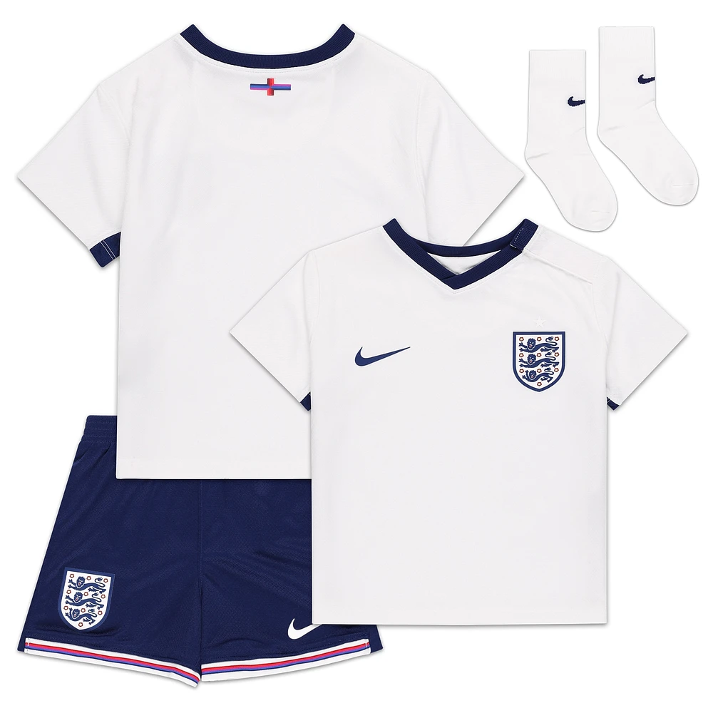 Ensemble de maillot stade l'équipe nationale d'Angleterre blanche Nike pour bébé