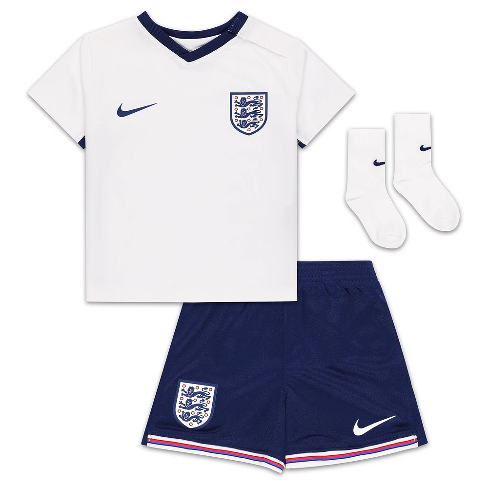 Ensemble de maillot stade l'équipe nationale d'Angleterre blanche Nike pour bébé