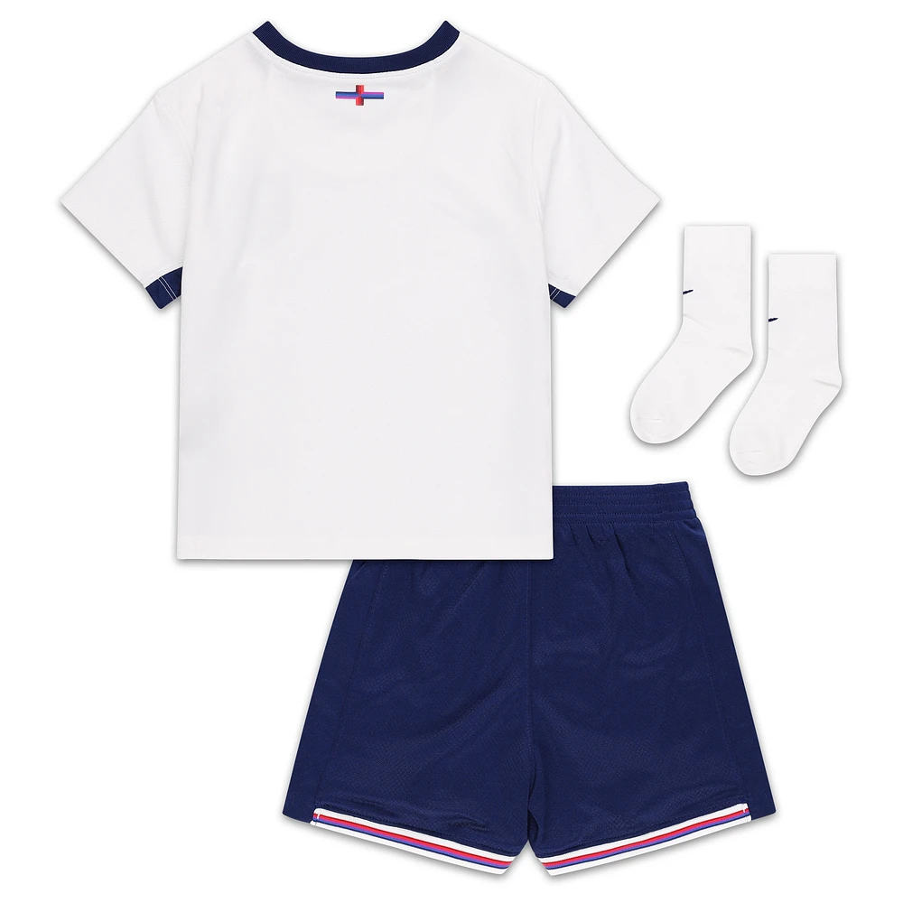 Ensemble de maillot stade l'équipe nationale d'Angleterre blanche Nike pour bébé