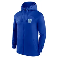 Men's Nike Blue England National Team Strike Raglan Hoodie Full-Zip Track Jacket