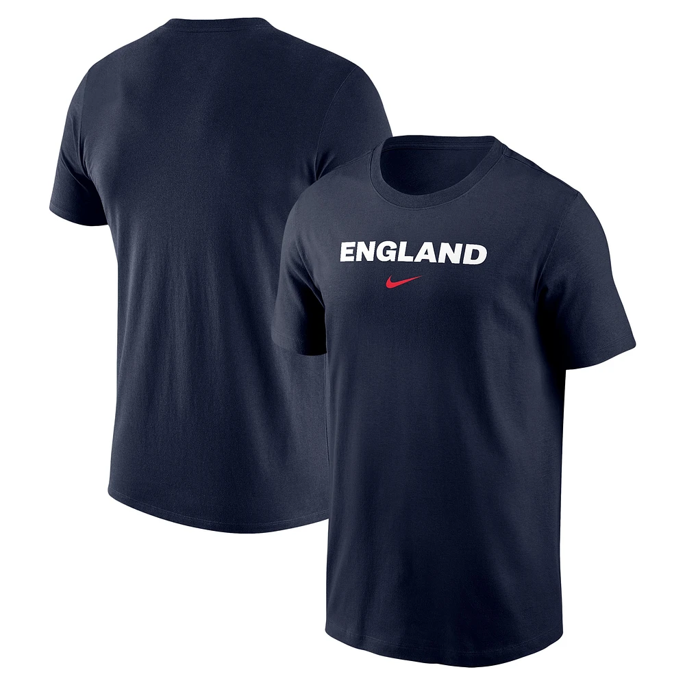 T-shirt Nike bleu marine pour homme avec logo de l'équipe nationale d'Angleterre