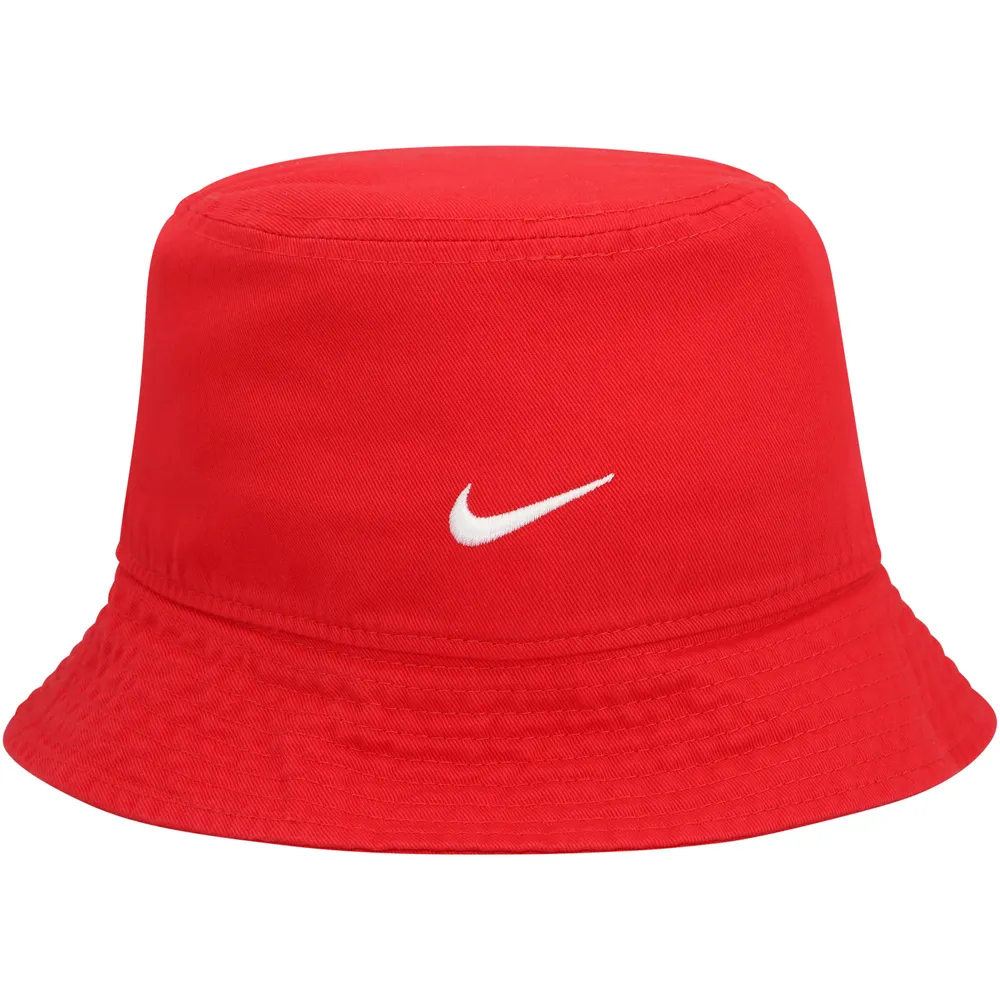nike red bucket hat
