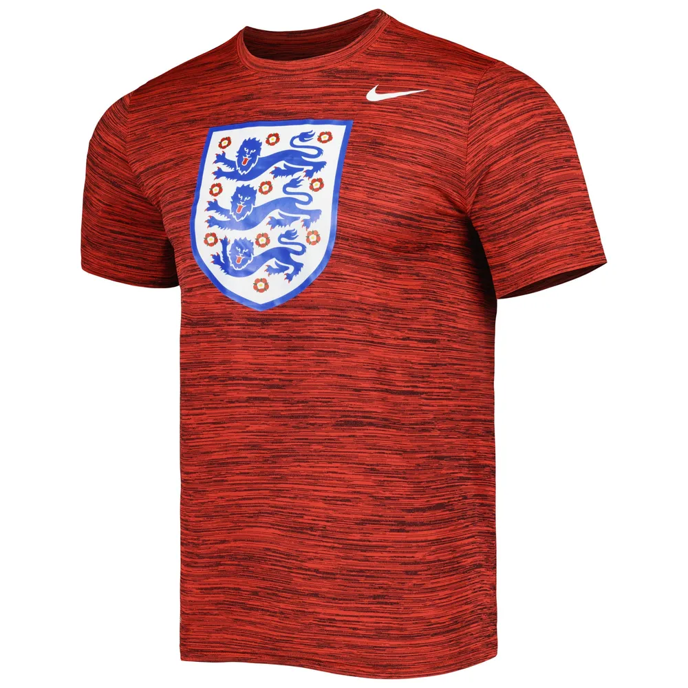 T-shirt de performance Velocity Legend l'équipe nationale d'Angleterre Nike rouge pour homme