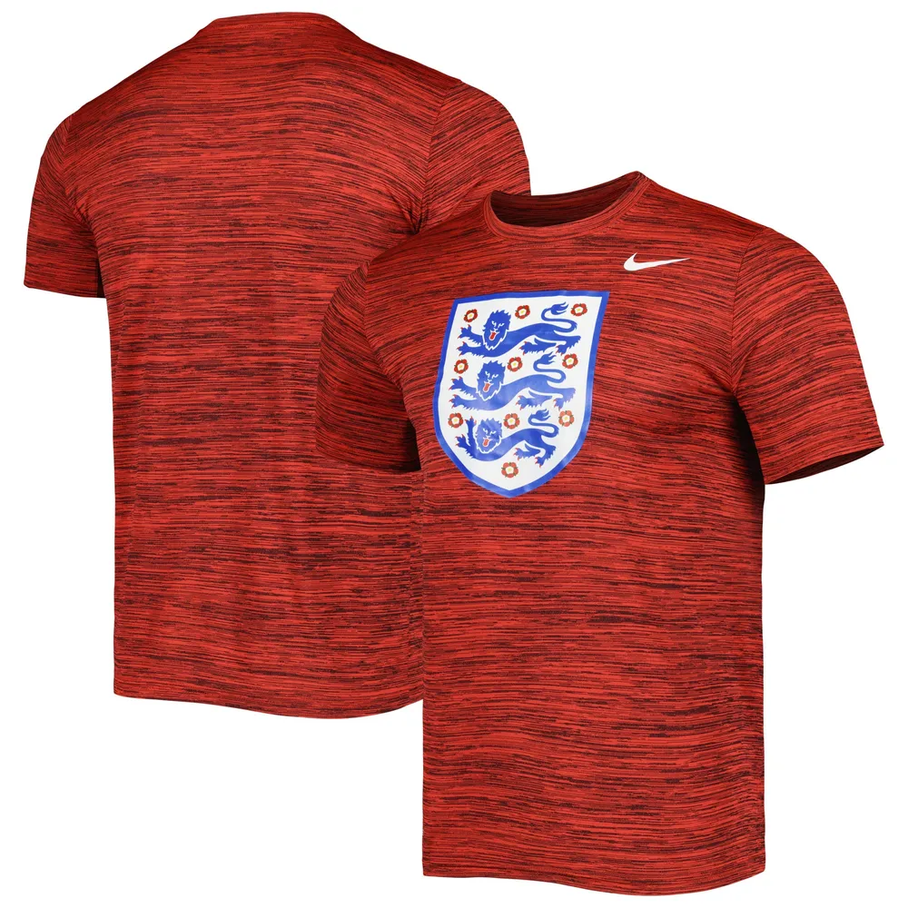 T-shirt de performance Velocity Legend l'équipe nationale d'Angleterre Nike rouge pour homme