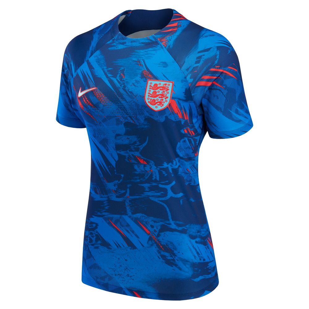 Women's Nike Blue England National Team 2022 Pre-Match Top