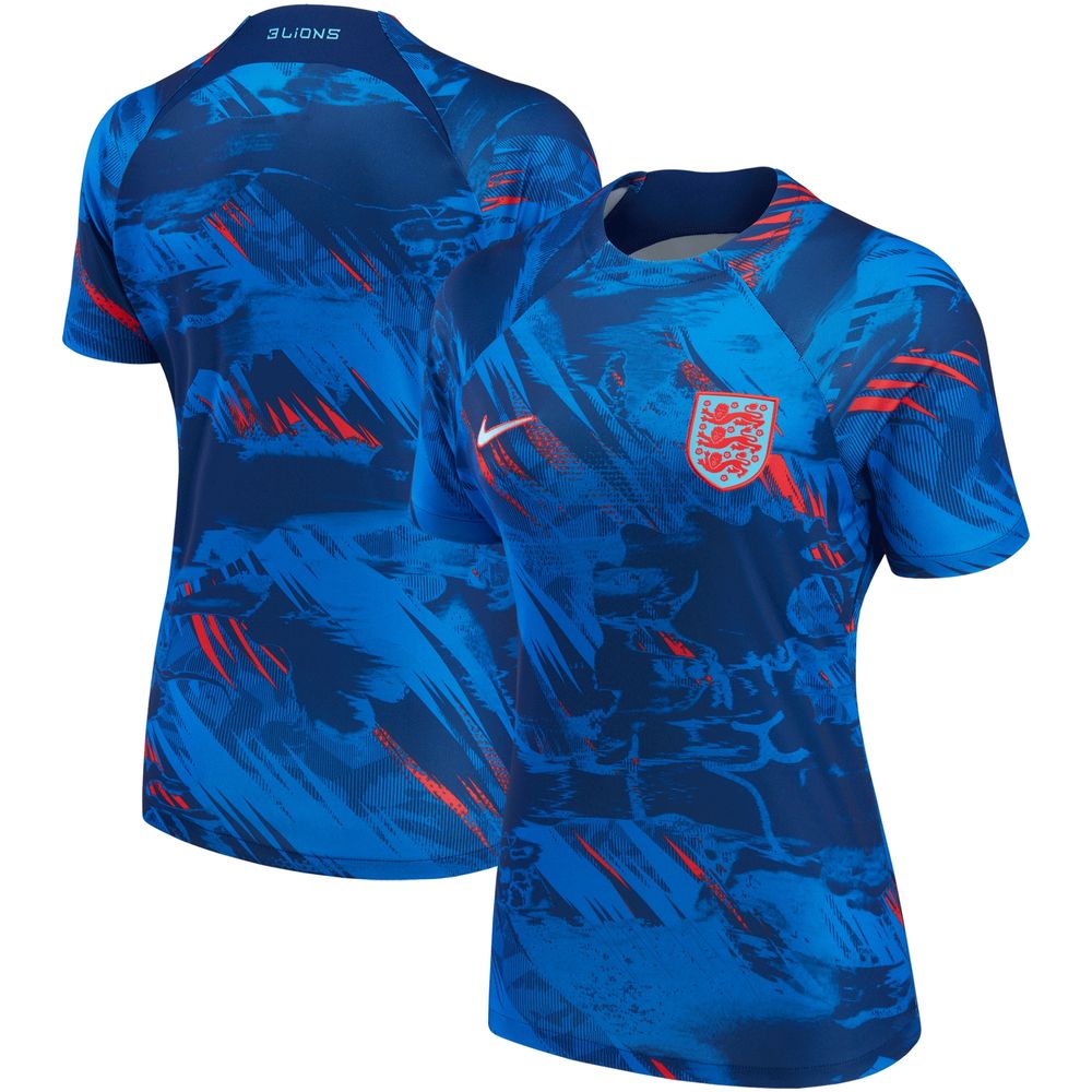 Women's Nike Blue England National Team 2022 Pre-Match Top