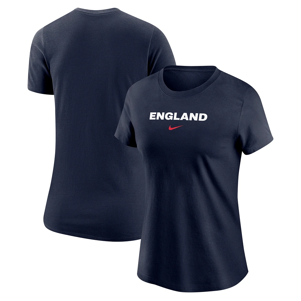 T-shirt Nike bleu marine avec logo de l'équipe nationale d'Angleterre pour femme