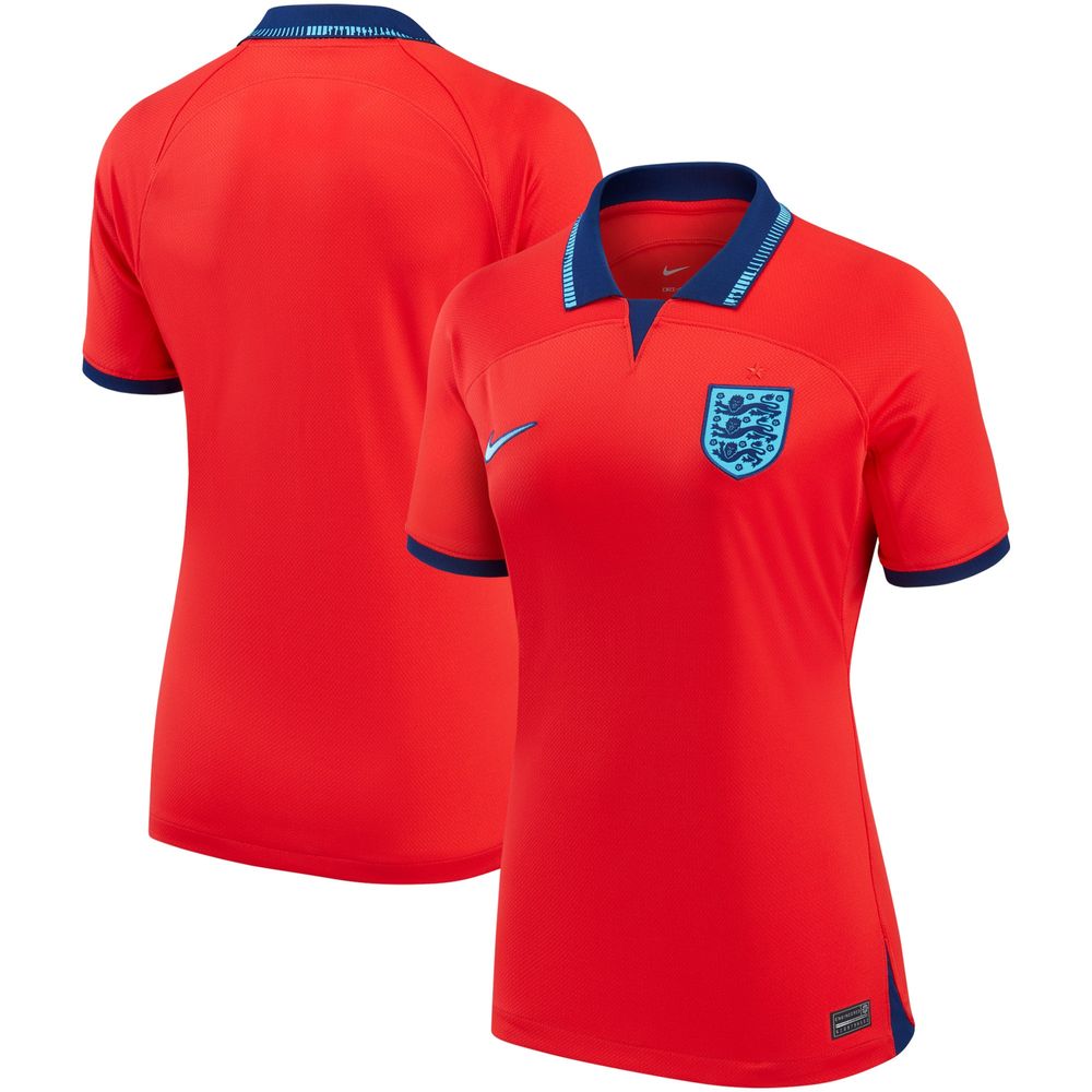 Women's Nike Red England National Team 2022/23 Away Breathe Stadium Replica Blank Jersey