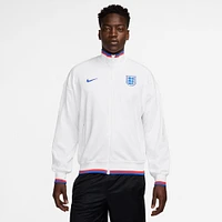 Veste Nike blanche pour homme de l'équipe nationale féminine d'Angleterre 2025 Academy Pro Performance Anthem entièrement zippée