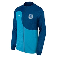 Veste à glissière intégrale pour homme Nike Angleterre 2003 Academy Pro Anthem Raglan Performance - Bleu