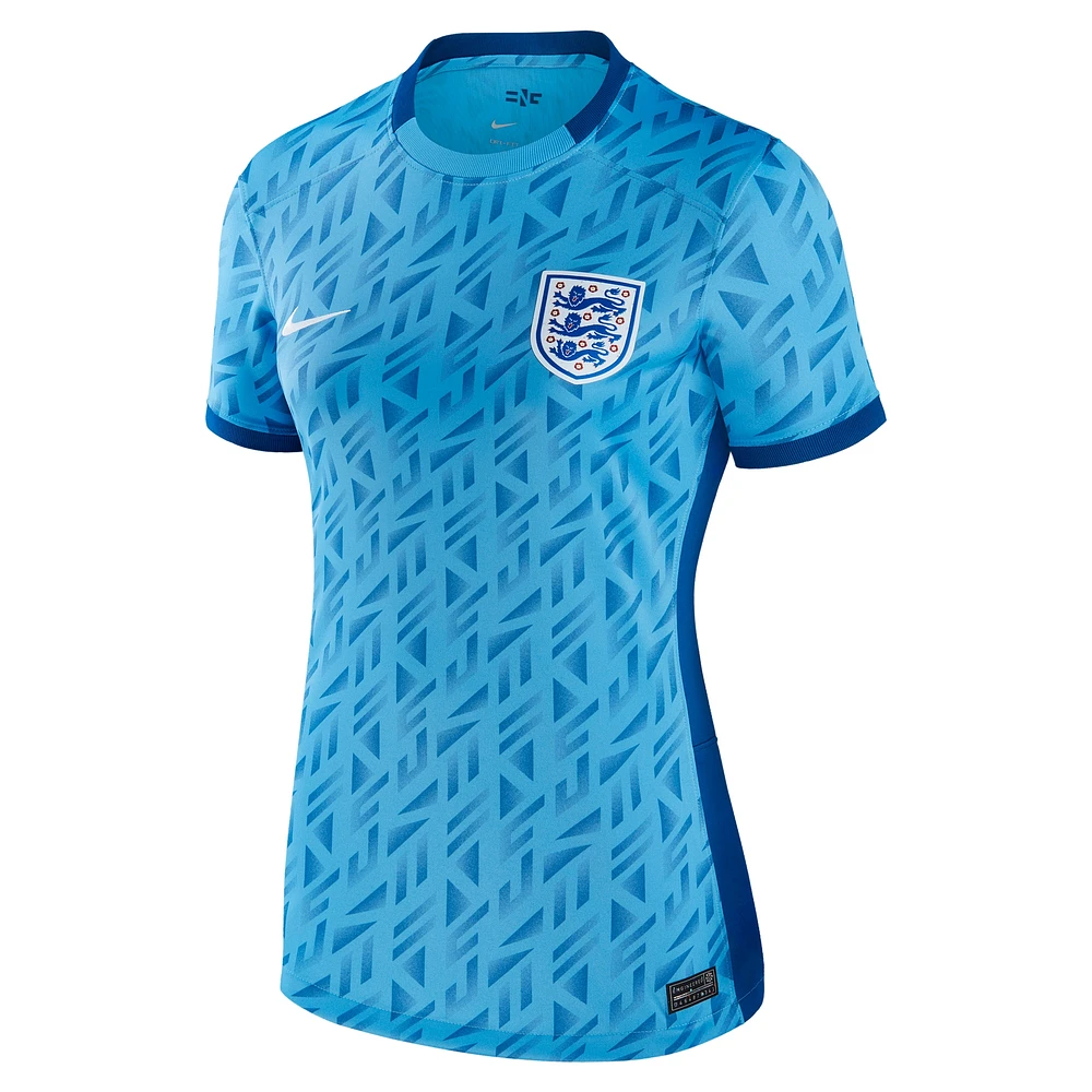 Women's Nike Light Blue England National Team 2023 Away Stadium Replica Jersey