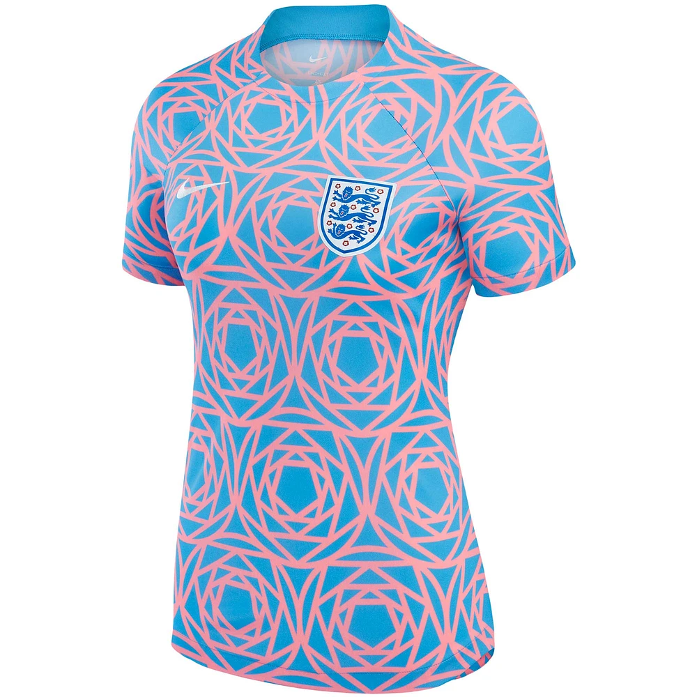 Women's Nike Pink England National Team 2023 Pre-Match Top