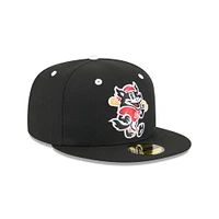 Casquette ajustée 59FIFTY noire New Era pour homme, thème Erie SeaWolves