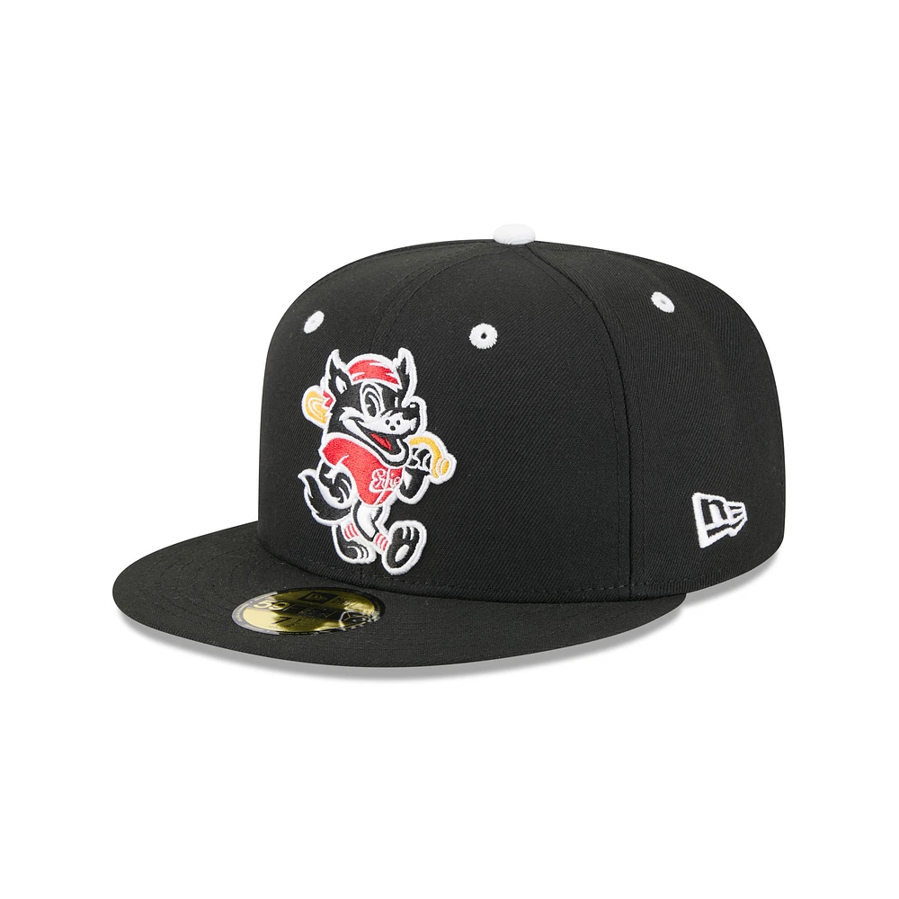 Casquette ajustée 59FIFTY noire New Era pour homme, thème Erie SeaWolves