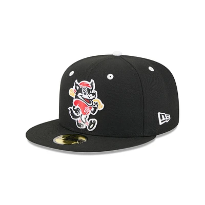 Casquette ajustée 59FIFTY noire New Era pour homme, thème Erie SeaWolves