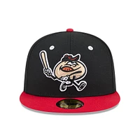 Casquette ajustée 59FIFTY noire New Era pour homme, thème Erie SeaWolves