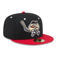 Casquette ajustée 59FIFTY noire New Era pour homme, thème Erie SeaWolves