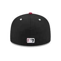 Casquette ajustée 59FIFTY noire New Era pour homme, thème Erie SeaWolves